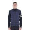 Veste Equestro homme en nylon et tricot avec zip - Marine blazer