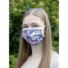 Masques en tissu imprimé HKM - Gris clair / rose