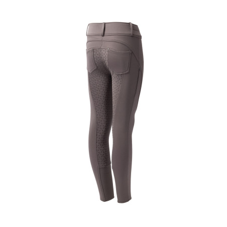 Pantalon d'équitation thermique full grip Horze Rhea enfant poches arrière