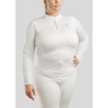 Polo Montar Briella manches longues crystal Rose gold Curve femme - Blanc
