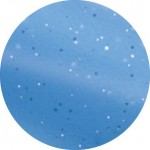 Étrille métallique ronde fluo pailleté Bleu ciel