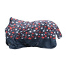 Couverture highneck HKM Norwich 600D 300g - Bleu marine motif étoile