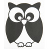 Motif thermocollant chouette HKM - Noir ps film