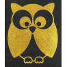 Motif thermocollant chouette HKM - Or flex moda glitter