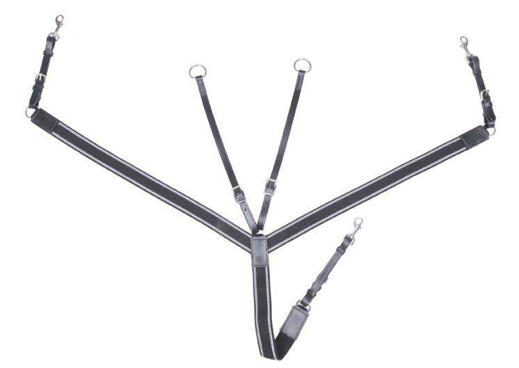 Collier de chasse HKM Economic avec élastique Noir