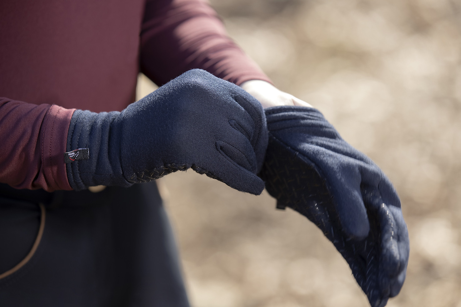 Gants Polar rembourré en polaire HKM Bleu foncé Gants Polar rembourré en polaire HKM Bleu foncé