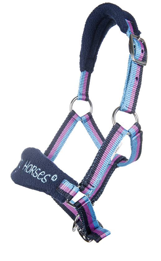 Licol Funny Horses HKM Bleu foncé, bleu, rose foncé Multi-couleurs