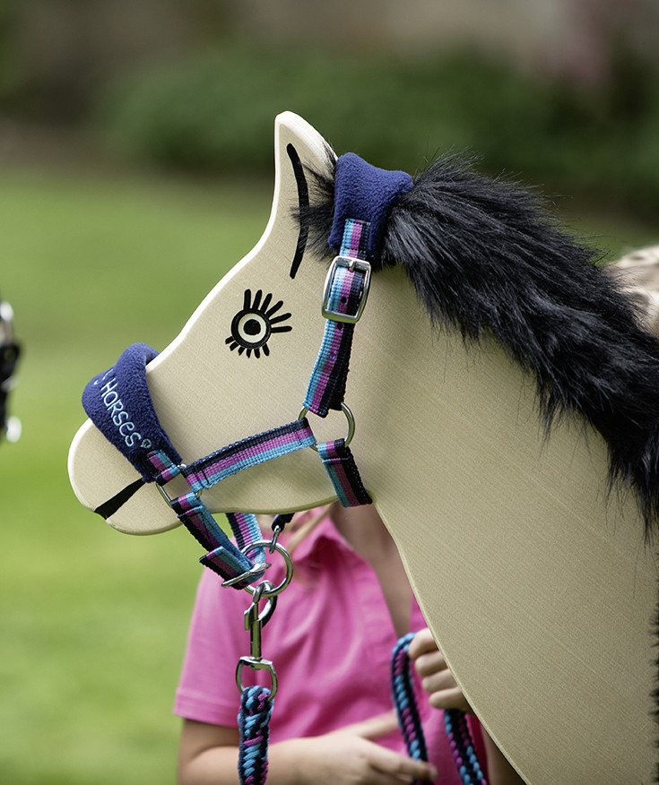 Licol Funny Horses HKM Bleu foncé, bleu, rose foncé Multi-couleurs