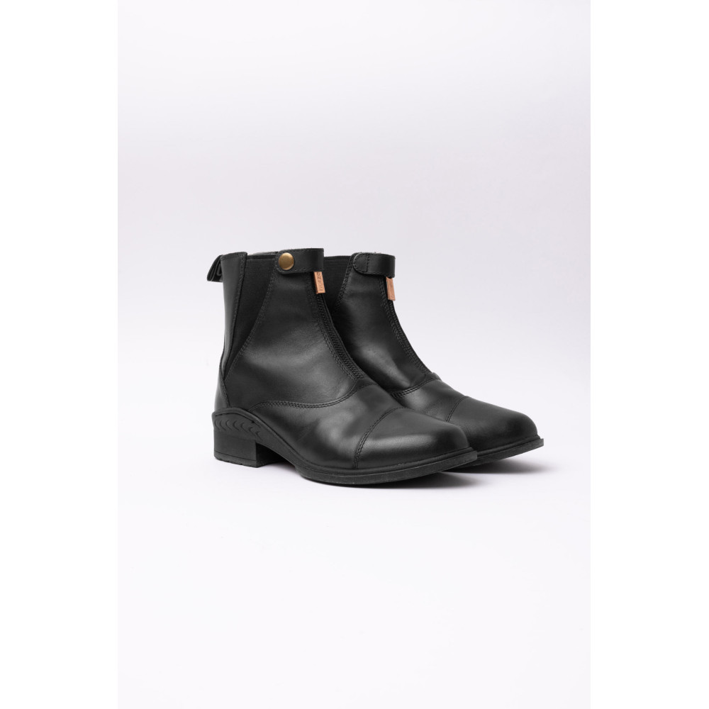 Boots cuir Rose Horze Fermeture éclair devant