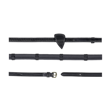 Rênes caoutchouc 1/2" avec 7 arrêtoirs et finition tressé D Collection Dy'on