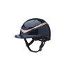 Casque Charles Owen Halo Luxe visière large - Marine / rose or brillant