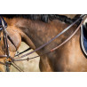 Rênes allemandes cuir + corde HFI Master - Marron