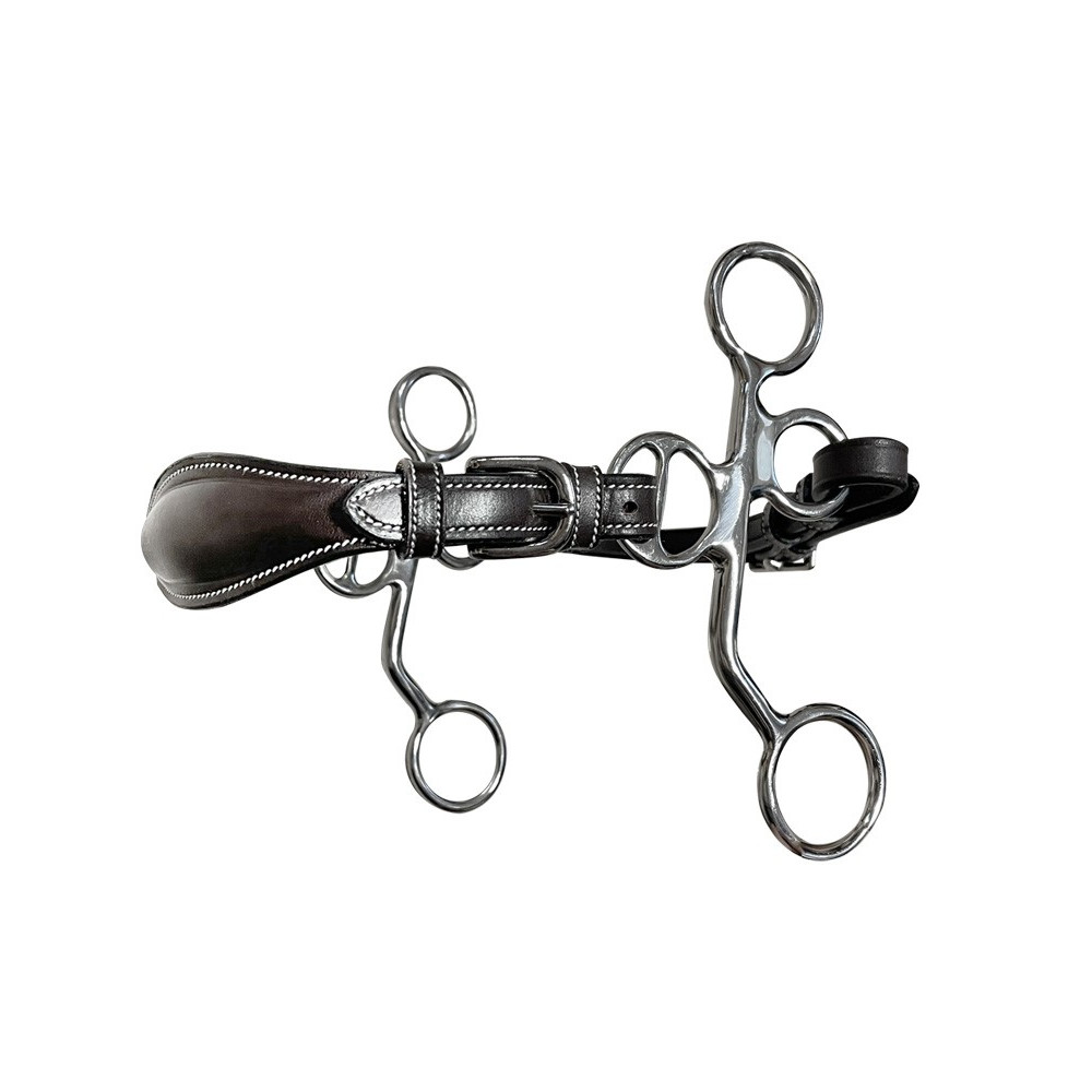 Western CP Hackamore Nez en cuir tressé