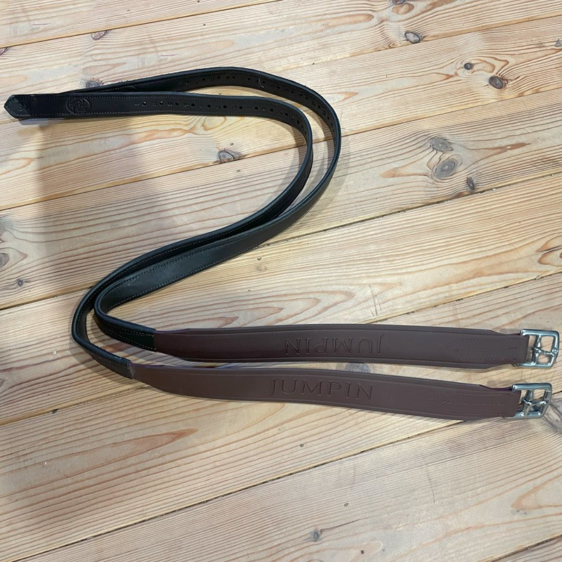 Etrivières Jump'In cuir et biothane Noisette Marron Etrivières Jump'In cuir et biothane Noisette Marron