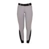 Pantalon femme avec grip intégral Aria en tissu technique Equestro - Gris givre