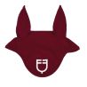 Bonnet anti-mouches en tissu technique avec logo Equestro - Vin / blanc