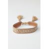 Bracelet Baya Harcour - Lin / abricot