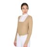 Polo de concours Femme Manches Longues avec Insertions Mesh Equestro - Beige