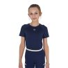T-shirt d'entraînement technique enfant Equestro - Marine blazer