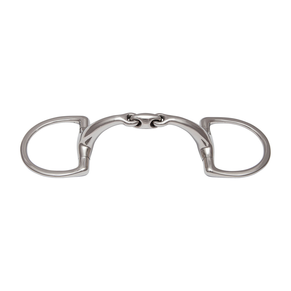 Mors équitation Akrs-2619 Filet Incurvé Rotatif Double Rouleau Cuivre Anneau Lâche Mors équitation AK - Filet Incurvé Rotatif - Double Rouleau Cuivre - 5.75'' - Acier Inoxydable Mors Double Rouleau Cuivre