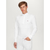 Polo de concours Tommy Hilfiger Equestrian Neville manches longues homme - Blanc