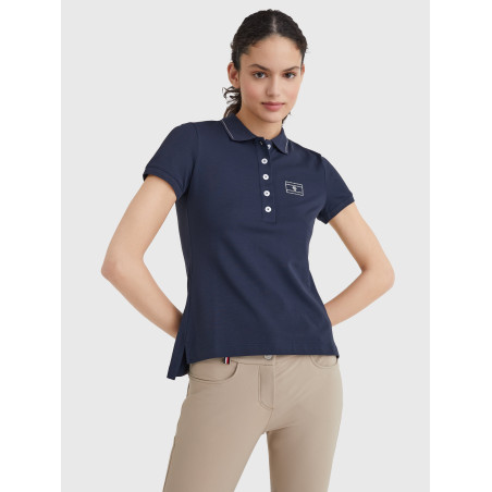 Polo Tommy Hilfiger Equestrian à strass manches courtes femme