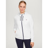 Sweat zippé Tommy Hilfiger Equestrian Kingston femme - Ecru