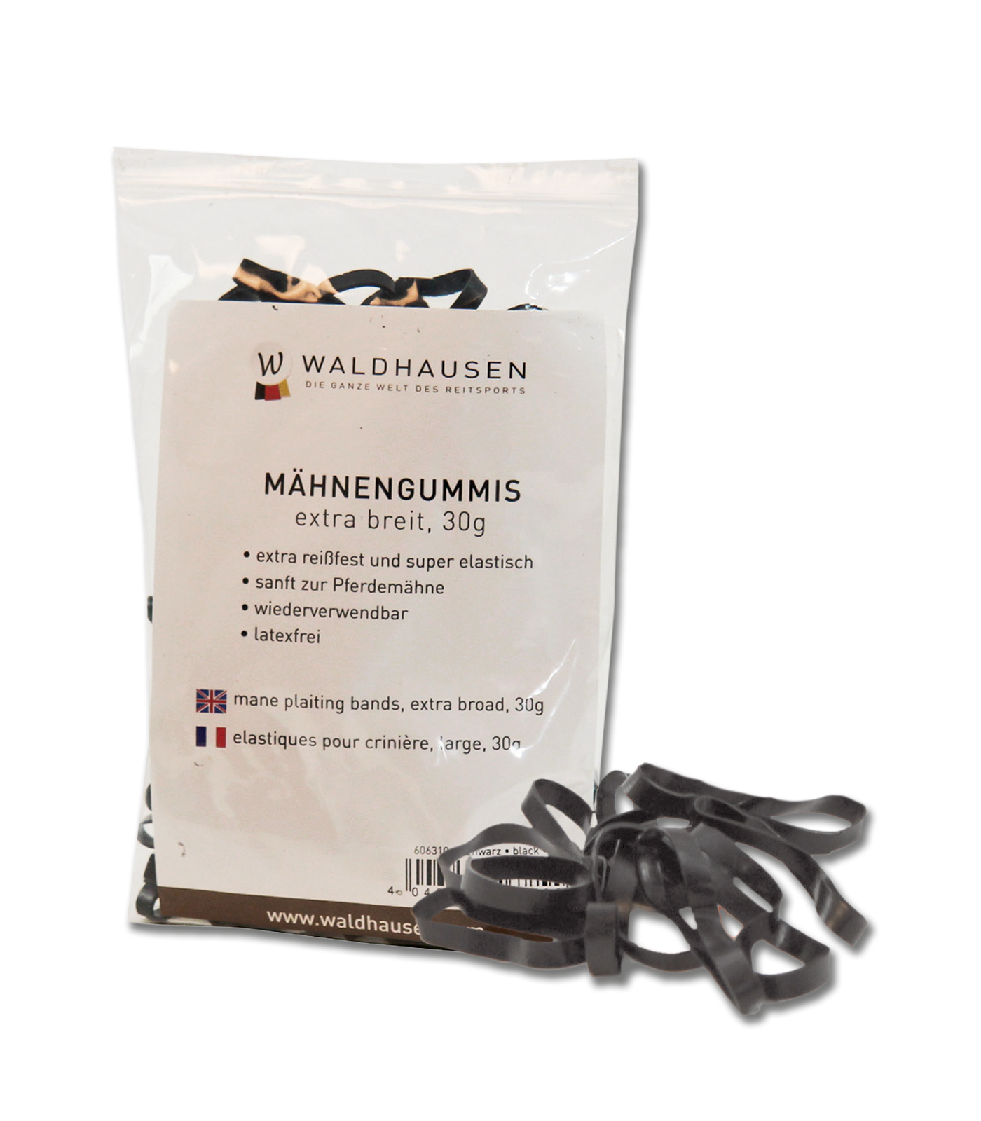 Elastiques Waldhausen crinière extra larges Noir Elastiques Waldhausen crinière extra larges Noir