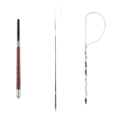 Fouet d’attelage Waldhausen manche en cuir