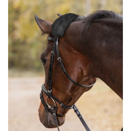Rembourrage peau d'agneau Waldhausen dessus de muserolle ou têtière
