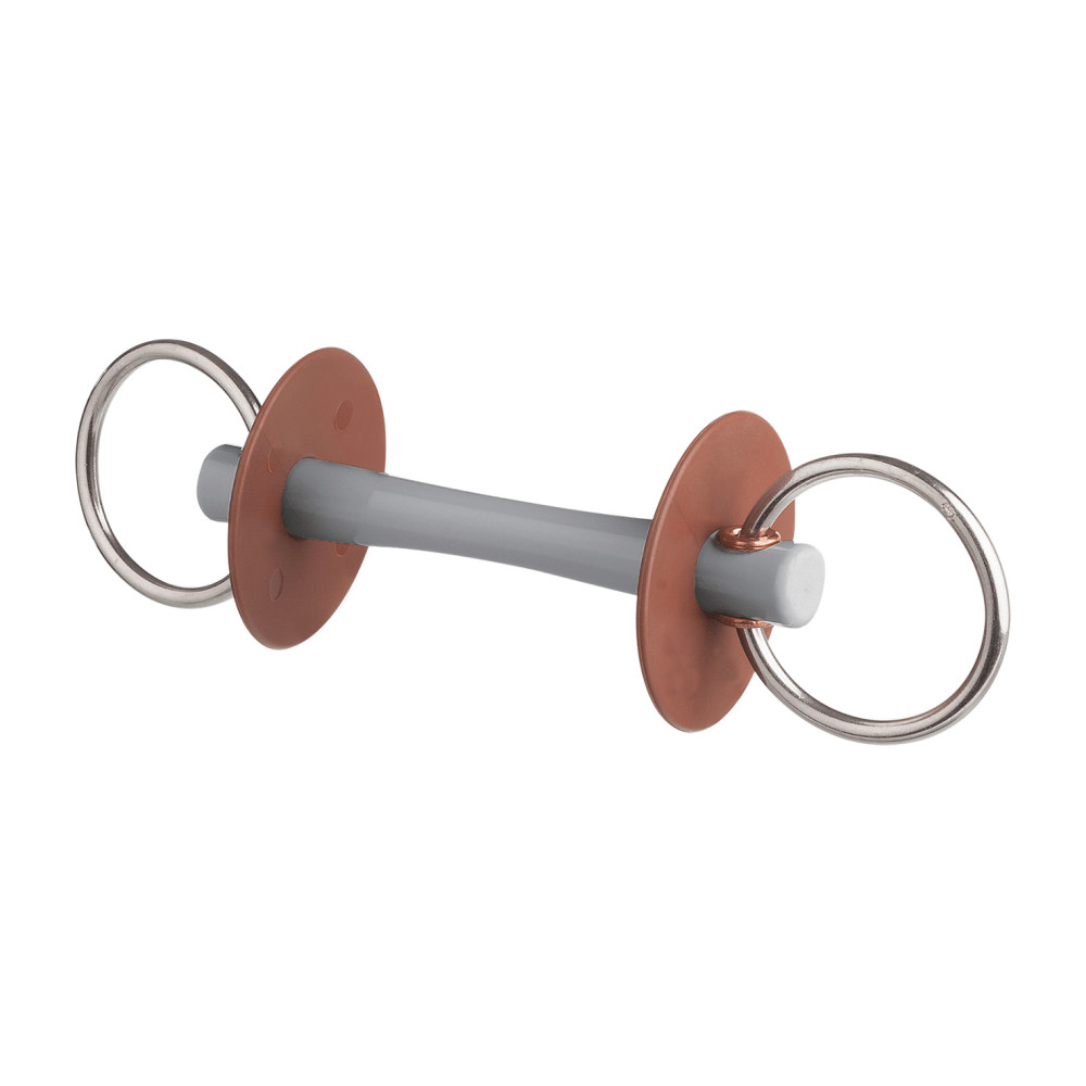 Mors à Eau Beris Konnex – Barre De Langue Plate 7,5 Cm, Anneau Mobile, Douilles Cuivre, Souple, Pour Chevaux Sensibles