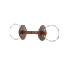 Mors de filet Beris cuir anneau 7,5 cm - Doux