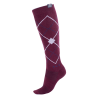 Chaussettes d'équitation ELT Argyle - Rouge velouté