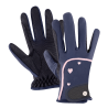 Gants d'équitation ELT Metropolitan Heart enfant - Bleu nocturne / lucky