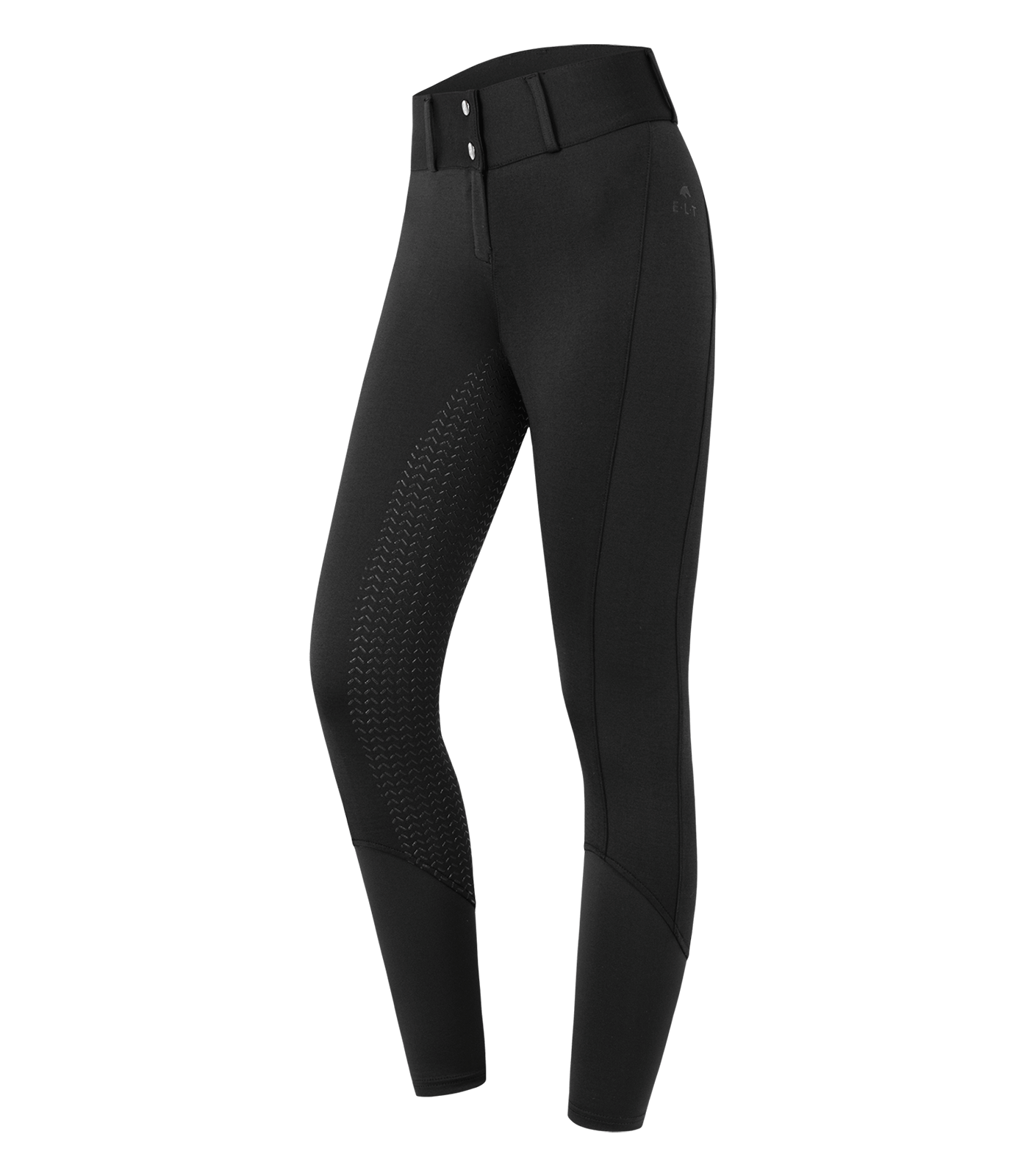 Pantalon d'équitation ELT taille haute Essential silicone Noir