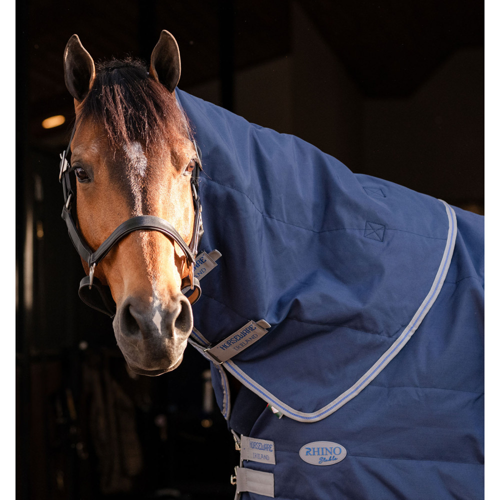 Horseware Rhino Turnout Hood 150g - Marine/Gris