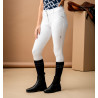 Pantalon Horseware AA Aria patch genoux taille mi haute - Blanc