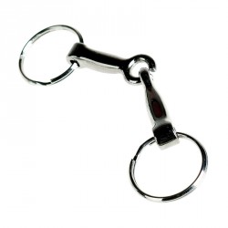 2pcs Zink-Legierung Steigbügel Keychain Equestrian Key Ring Keyring 