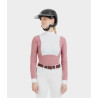 Polo de concours Monica Horse Pilot manches longues femme - Rose mesa
