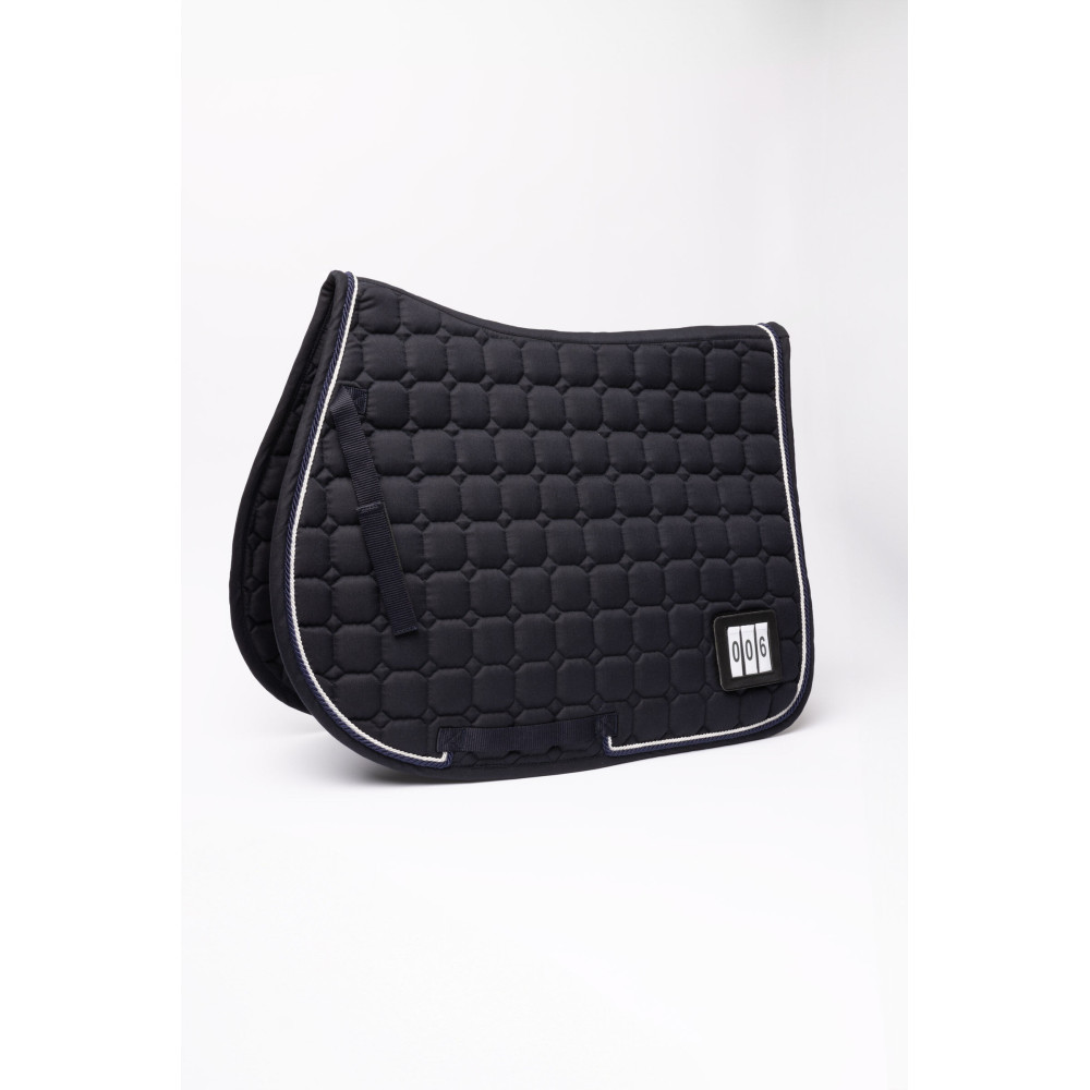 ensemble tapis de selle de dressage et bonnet anti-mouches Navy P
