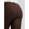 Pantalon Montar Yati Crystal Junior full grip - Marron