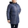 Veste matelassé longue Montar MoKately Curve femme - Marine foncé