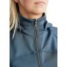 Veste softshell full zip Montar MoBlair capuche amovible crystals gun metal femme - Ardoise foncée