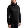 Sweatshirt Montar MoNaja col haut crystals gun metal femme - Noir