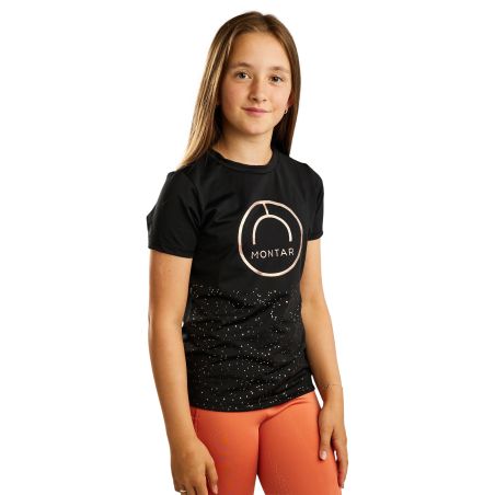 T-shirt manches courtes Montar MoNille Junior imprimé rosegold