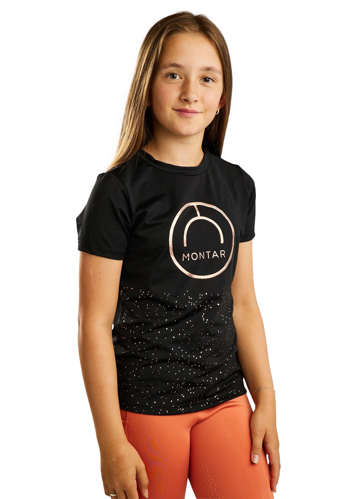 T-shirt manches courtes Montar MoNille Junior imprimé rosegold Noir T-shirt manches courtes Montar MoNille Junior imprimé rosegold Noir