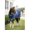 Couverture Horseware Amigo Jersey Poney Cooler - Marine / gris titane / argent