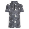 Polo manches courtes Imperial Riding Olivia AOP enfant - Charbon de bois