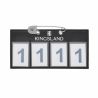 Plaque d’identification Kingsland 4 emplacements Classic par 2 - Noir
