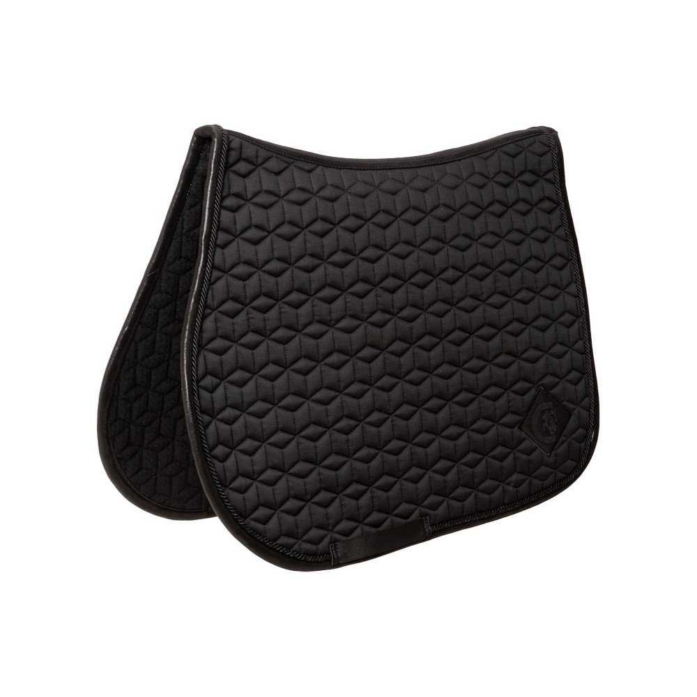 Tapis De Selle Velvet Pearls Noir Velours Perles - Confort Respirant Pour Saut D'Obstacles